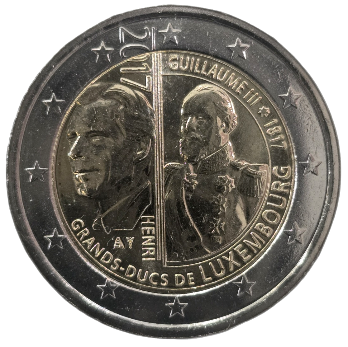 2 euros conmemorativa 200º Aniversario del nacimiento del Gran Duque Guillermo III